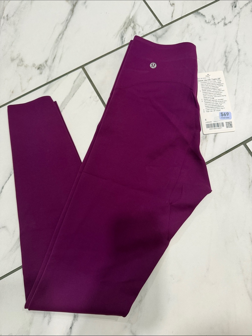lululemon athletica cherry glow up HR leggings